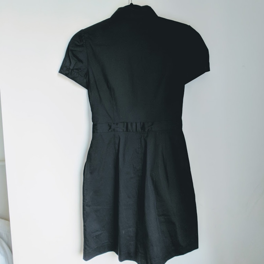 Theory Cap Sleeve Button Up Tie-Waist Dress - Picture 3 of 3